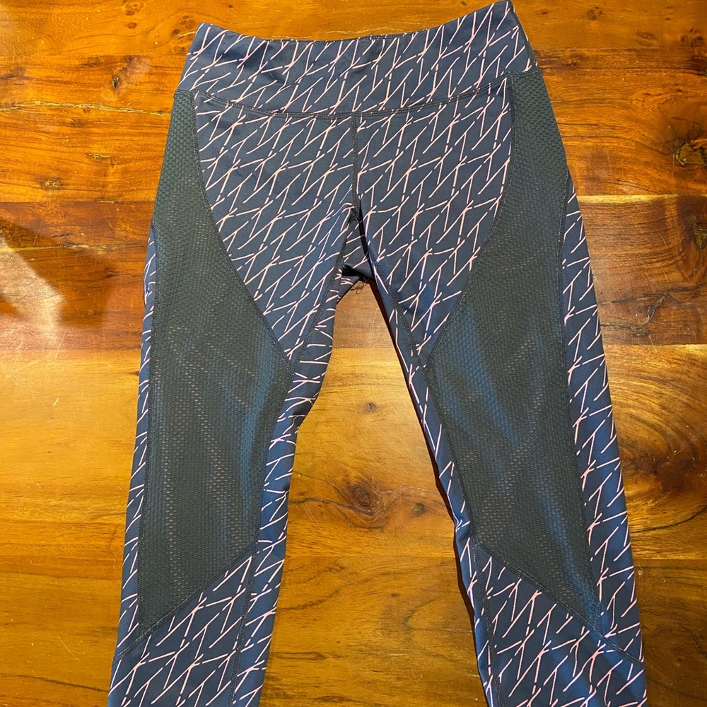 Zella women’s‎ gray/pink leggings yoga running pants to size small